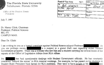 Document – 1997 July FSU Senate President Letter