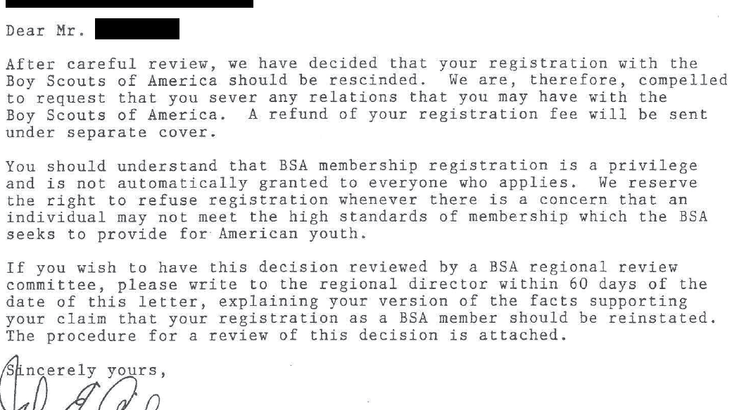 Document – 1994 July Boy Scout Letter