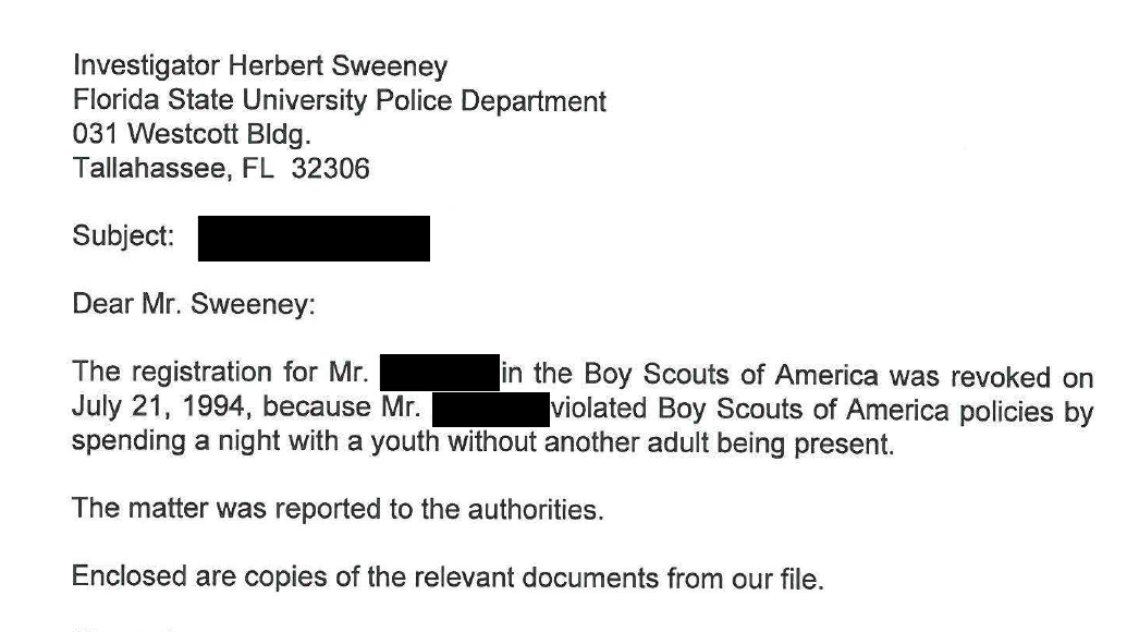 Document – 1998 June Boy Scout Letter