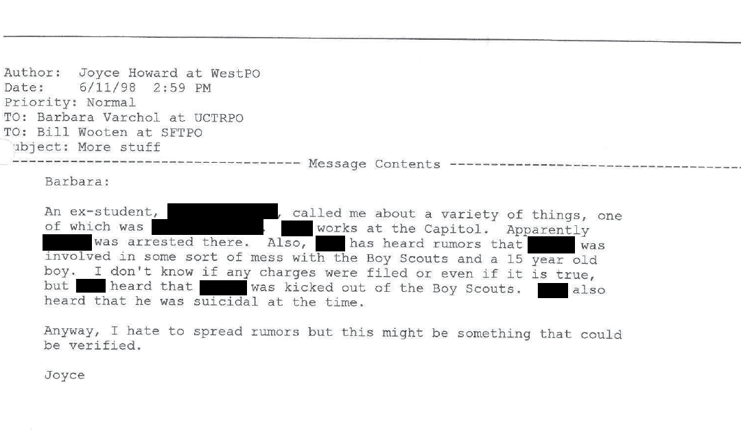 Document – 1998 June Police Officer Email